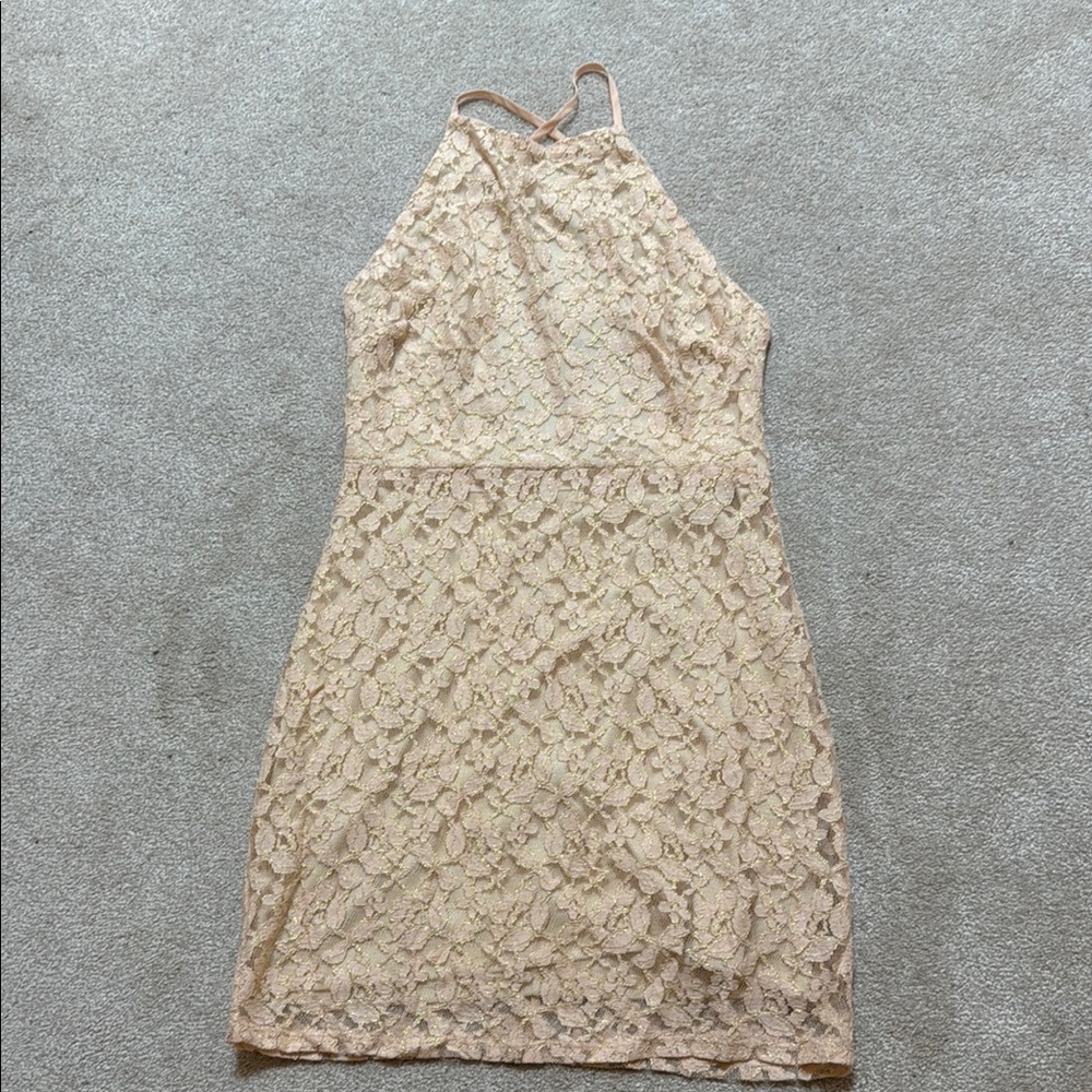 Elegant Lace Halter Dress - AK